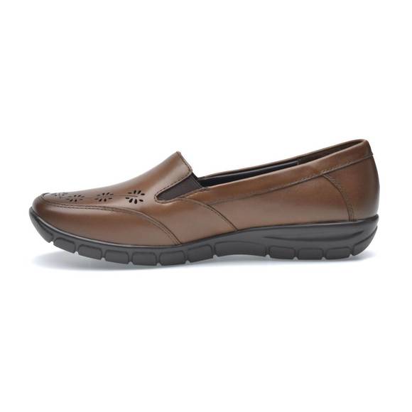 NEW PAZSTOR lambskin moccasin in bison brown - Picture 4 of 6